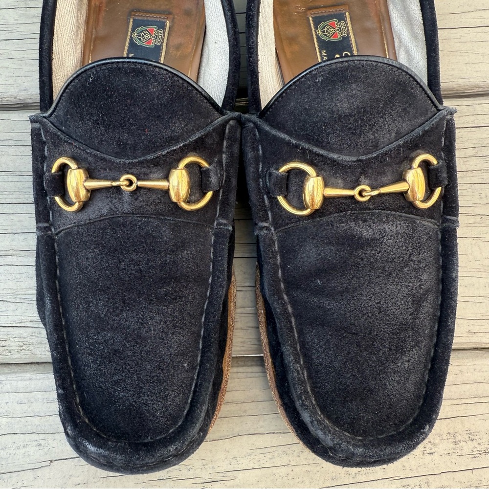 Gucci Horsebit 1953 loafers in black suede size 9 - Picture 5 of 16
